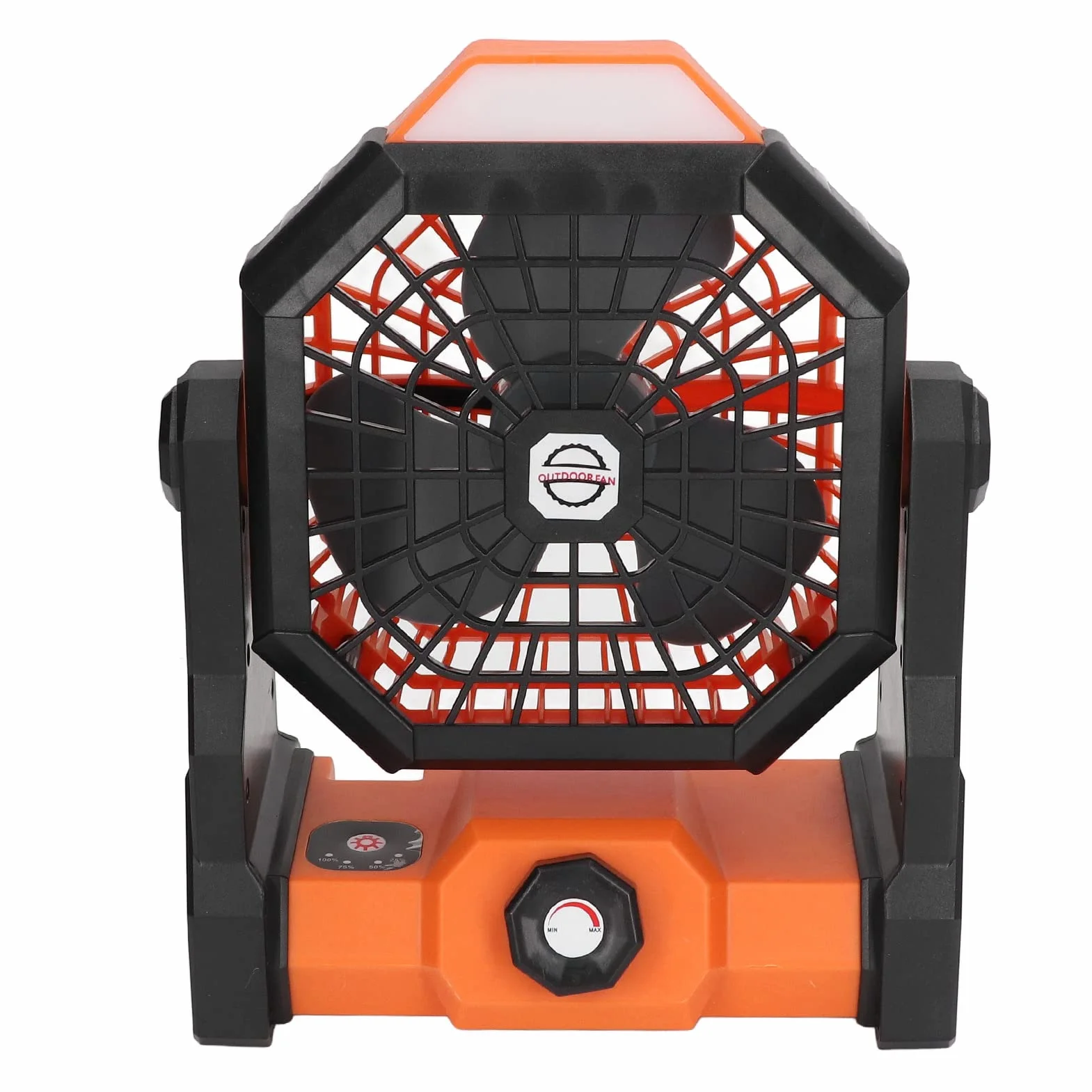 Ventilador Portátil Recargable 7800mAh para Camping Senderismo Exterior Naranja