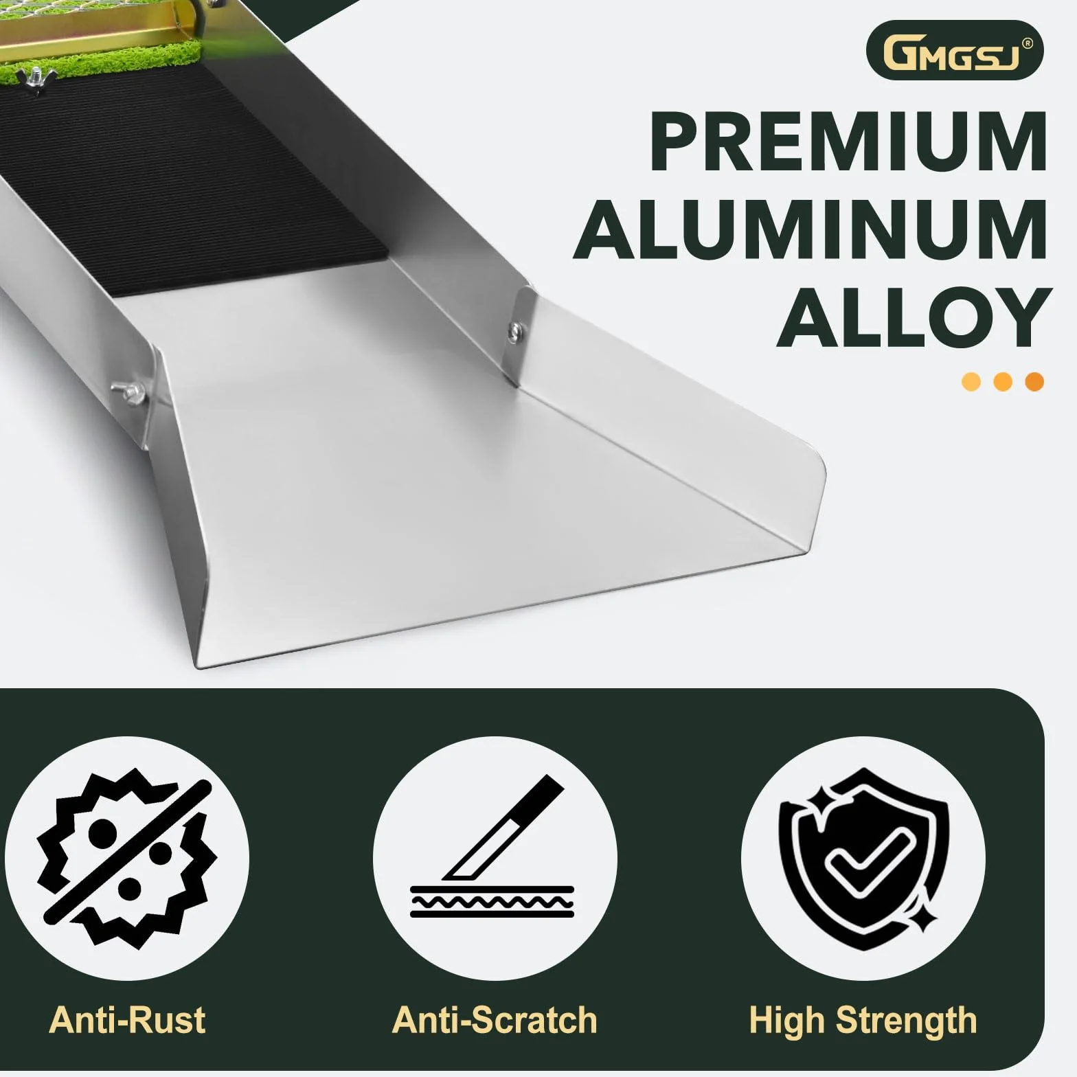 Caja de esclusa para minería de oro, caja plegable de aleación de aluminio de 50 pulgadas, cajas de esclusas doradas portátiles, equipo ligero de prospección de oro, caja de esclusa con musgo de