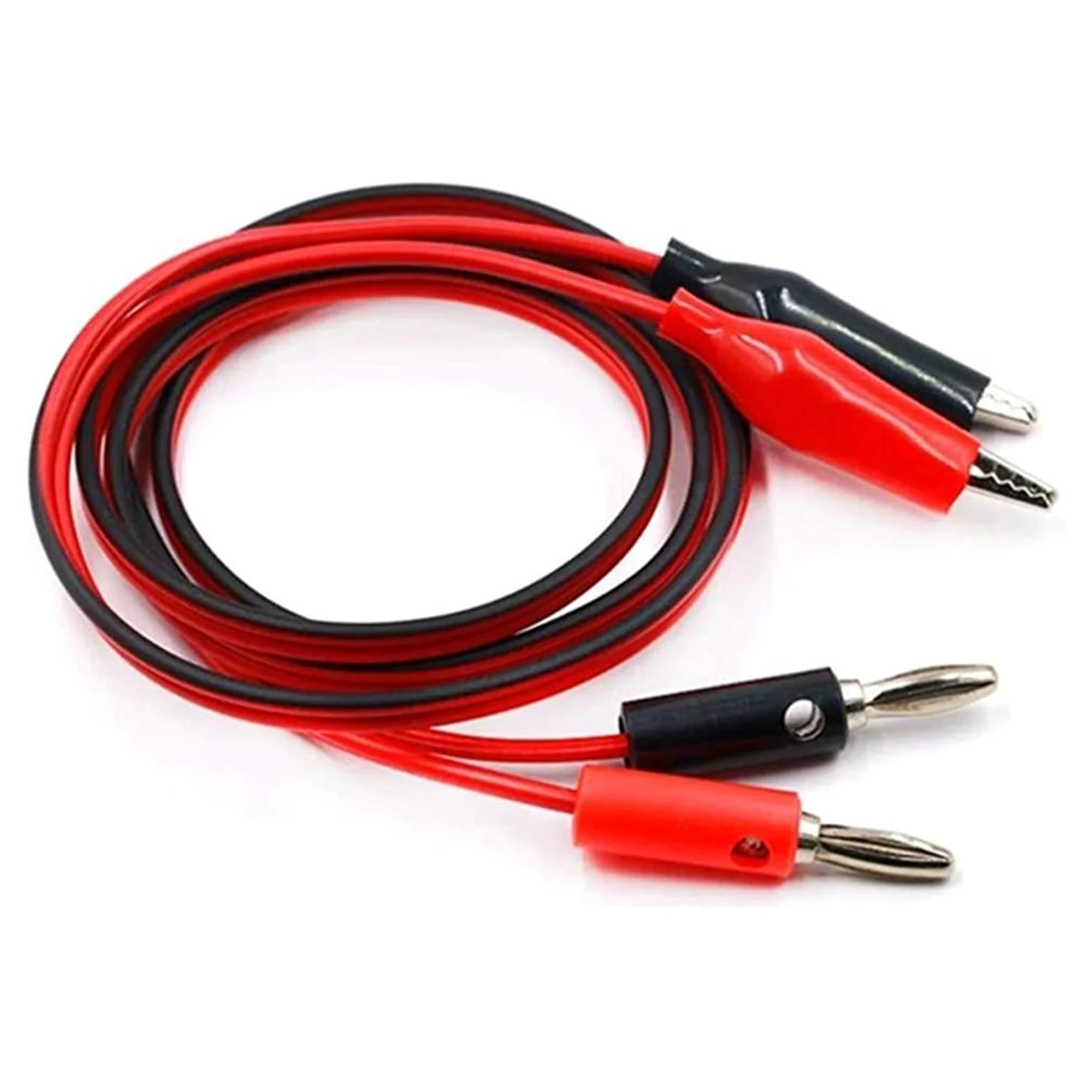 5 pares de 1 m de cable de prueba de clip de banana a cocodrilo, 15 A, 1000 V para multímetro (5 pares)