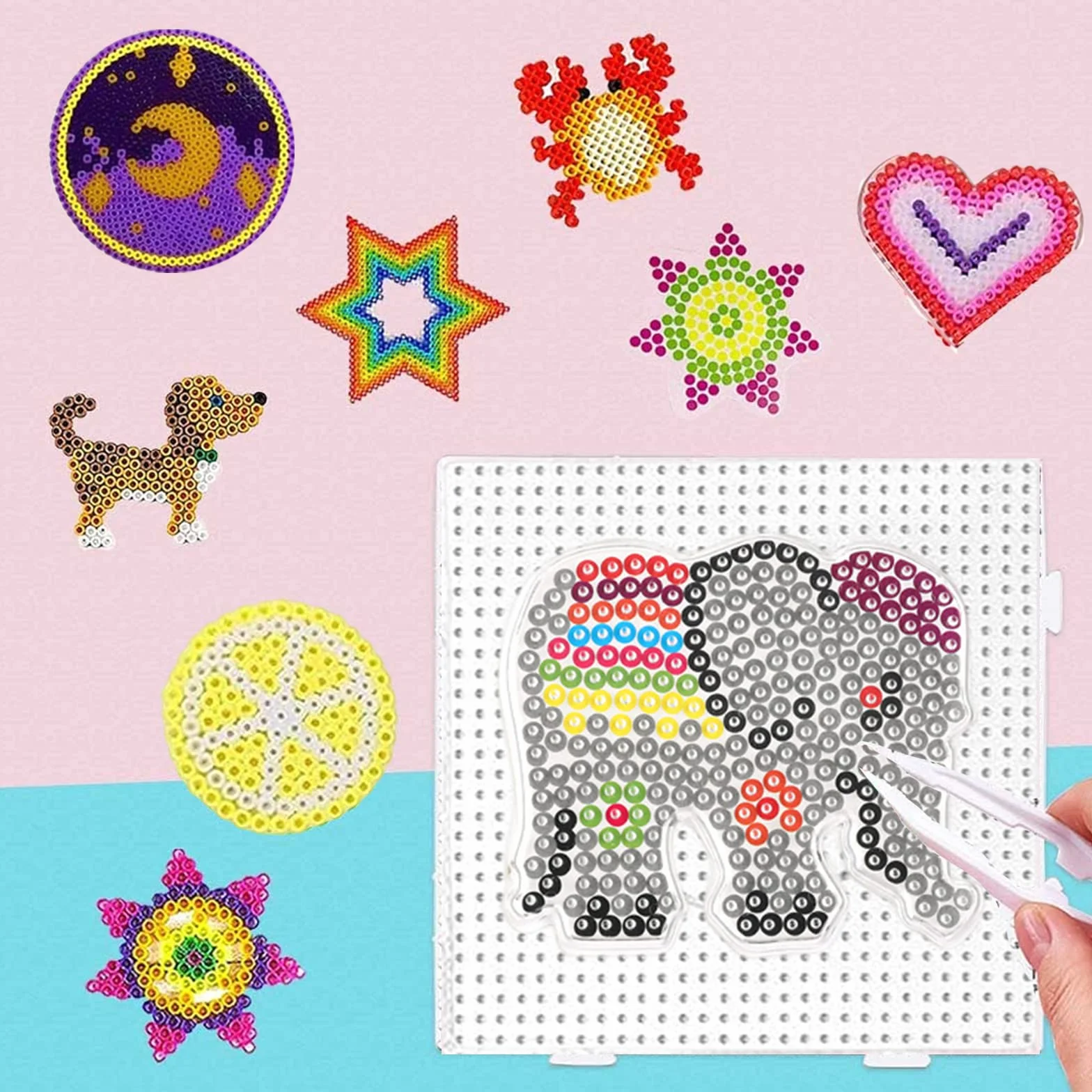 Plantillas para cuentas de planchar 5 mm, placas transparentes, accesorios de manualidades, regalo niños