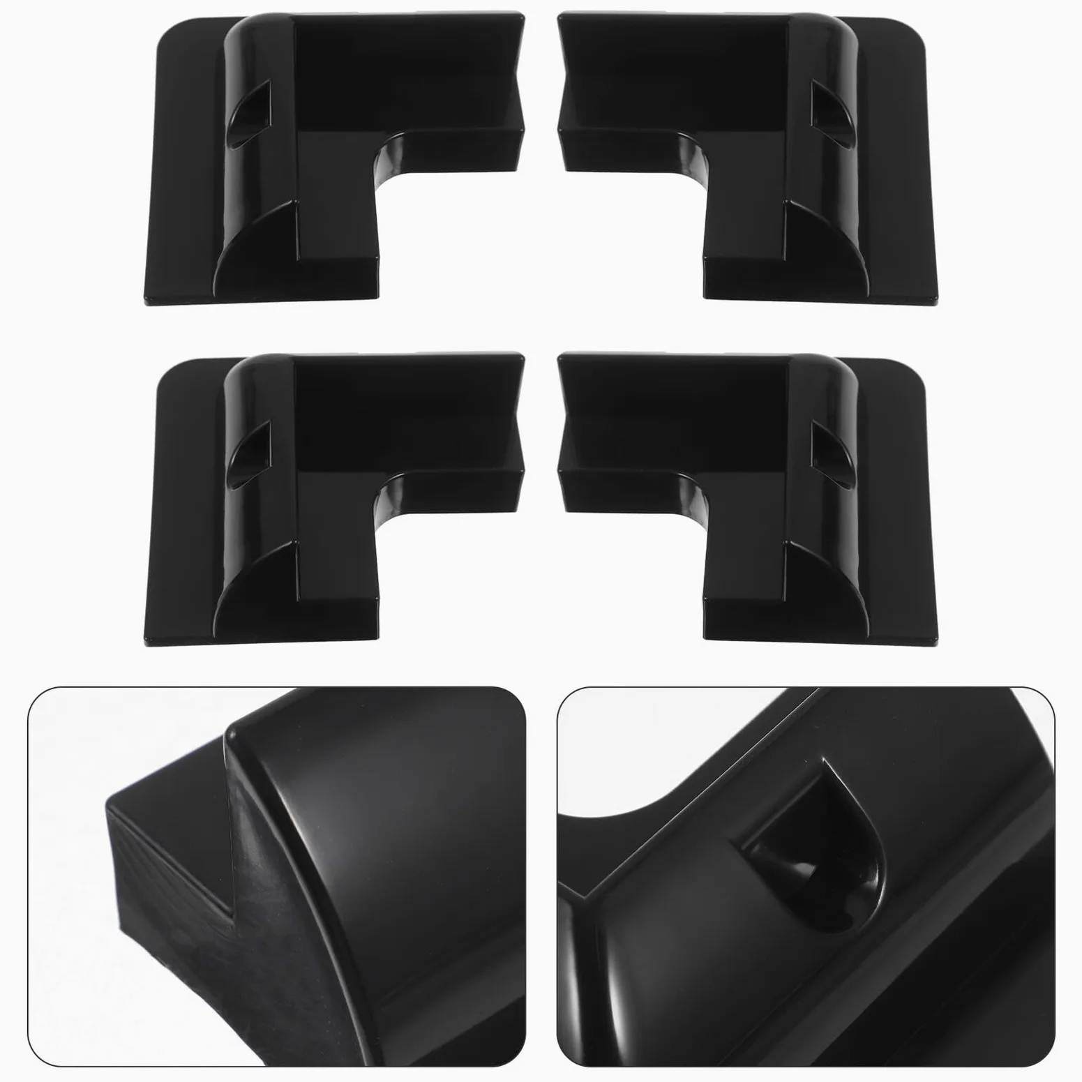 Soporte para Panel Solar Rv sin Taladro Montaje Fácil con Estructura Ventilada Resistente y Seguro Kit para Caravanas y Color Negro