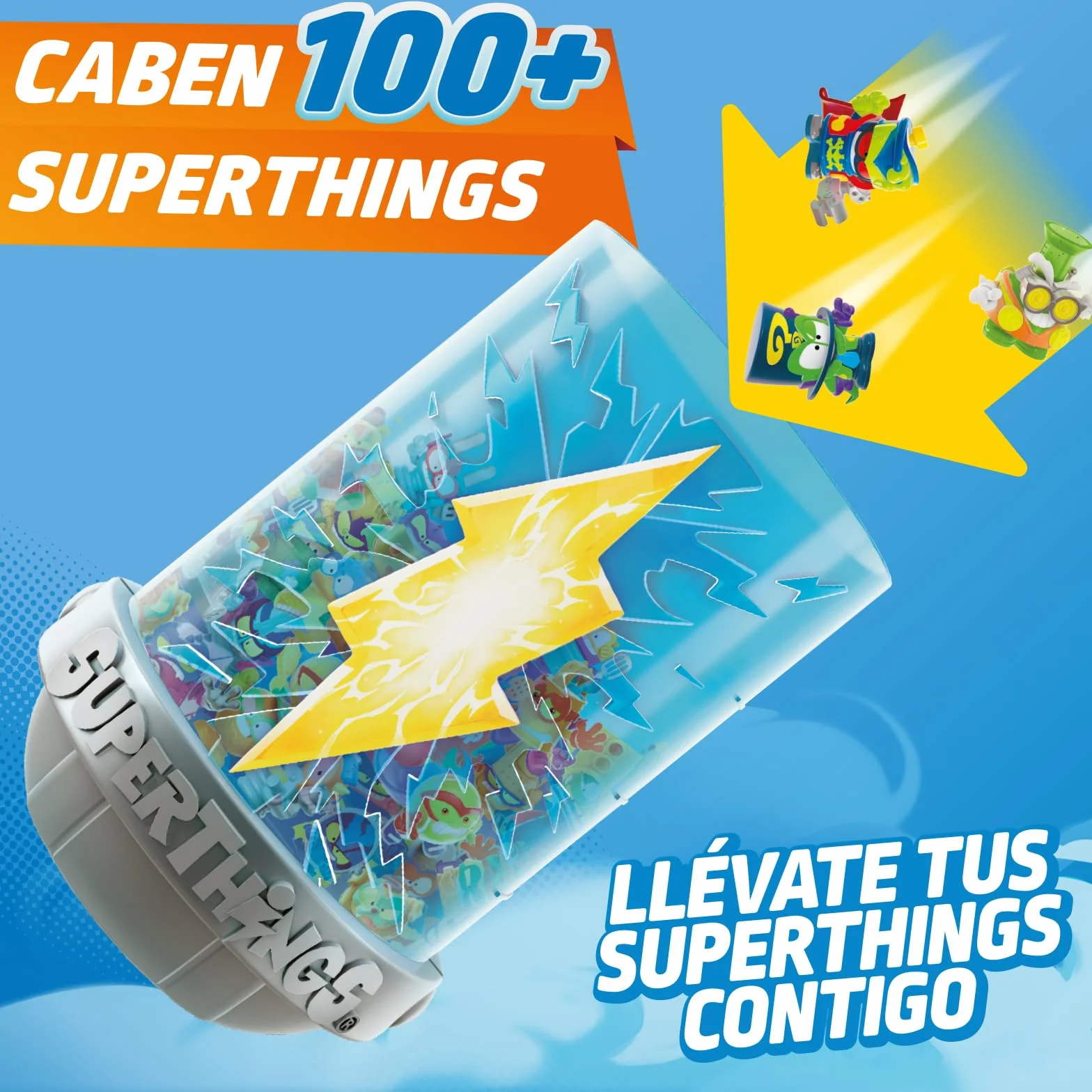 SUPERTHINGS KAZOOM Power Carry Case con 8 Figuras Sorpresa y Megajet