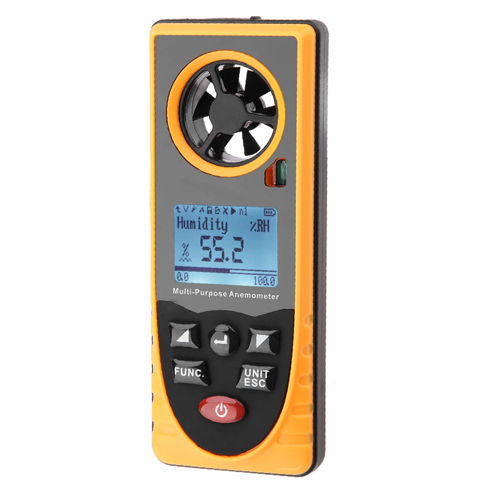 Anemómetro Digital GM8910 con Pantalla LCD Medidor de Velocidad del Viento