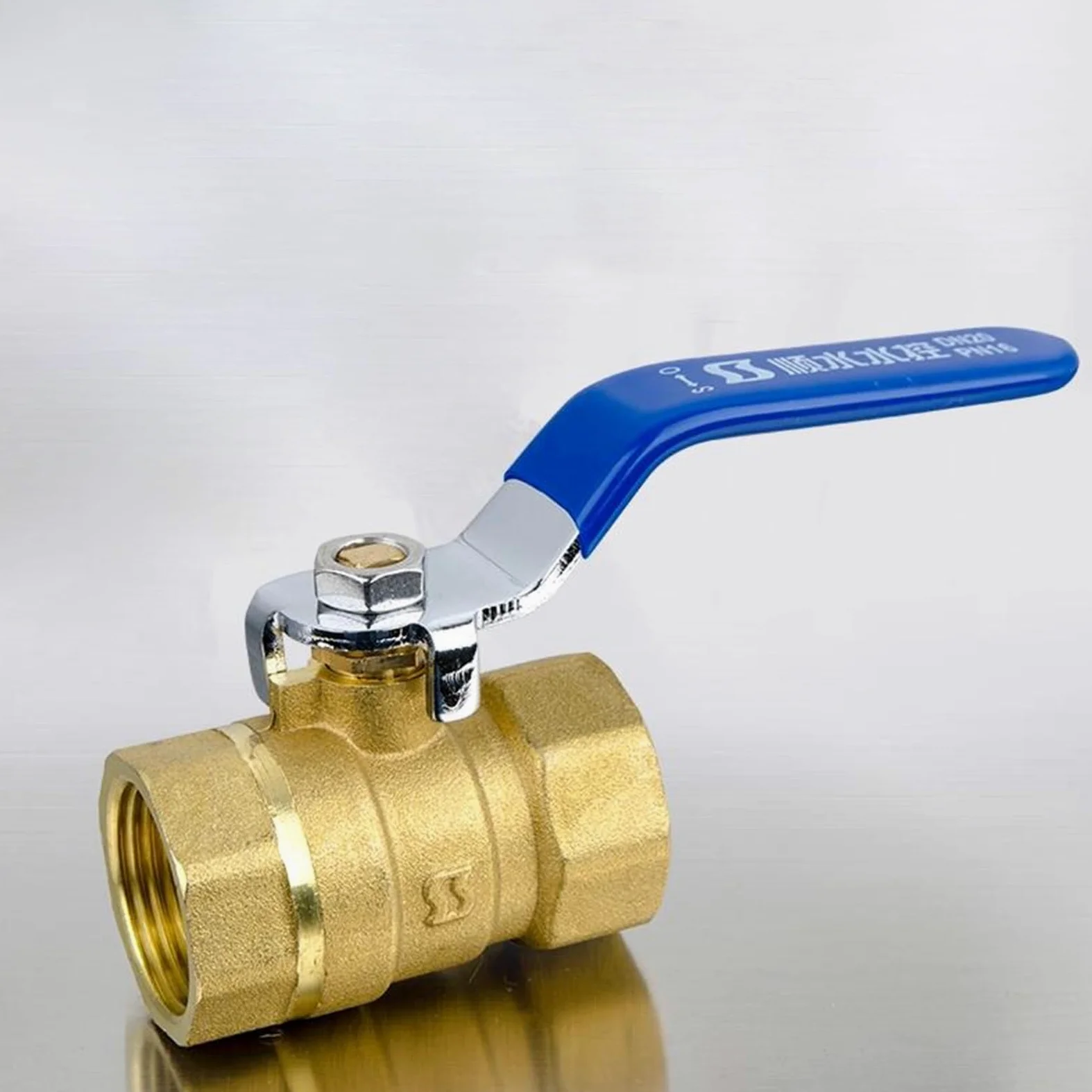 Válvula de bola de latón con rosca BSPT de 1/2", 3/4", 1" y 2" con manija de palanca, grifo de plomería de cobre(1-1/2")
