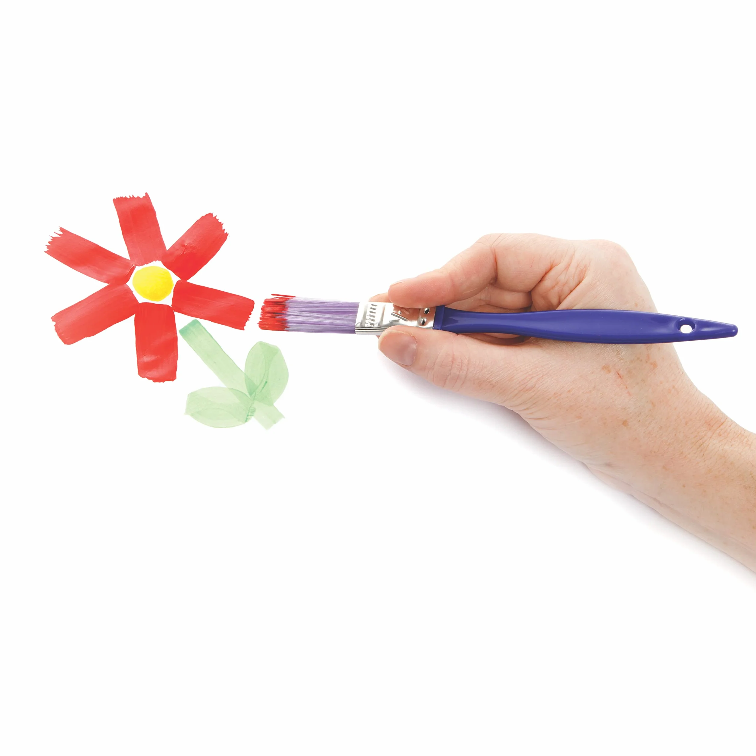 Baker Ross Set de Pinceles y Esponjas para pintar - Paquete de 50, Juego de Arte para Niños