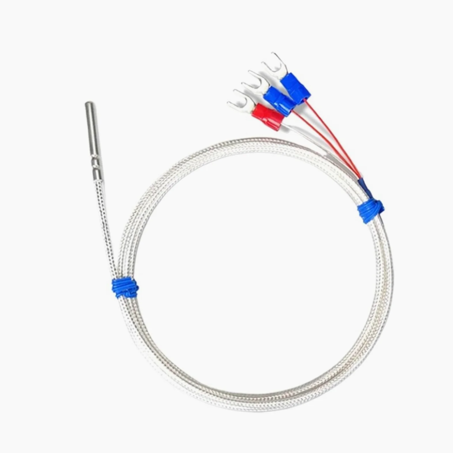 Sensor de temperatura PT100 de 4 mm x 30 mm, termopar de acero inoxidable, cable de 1/2/3/4/5 m(PT100 5M)