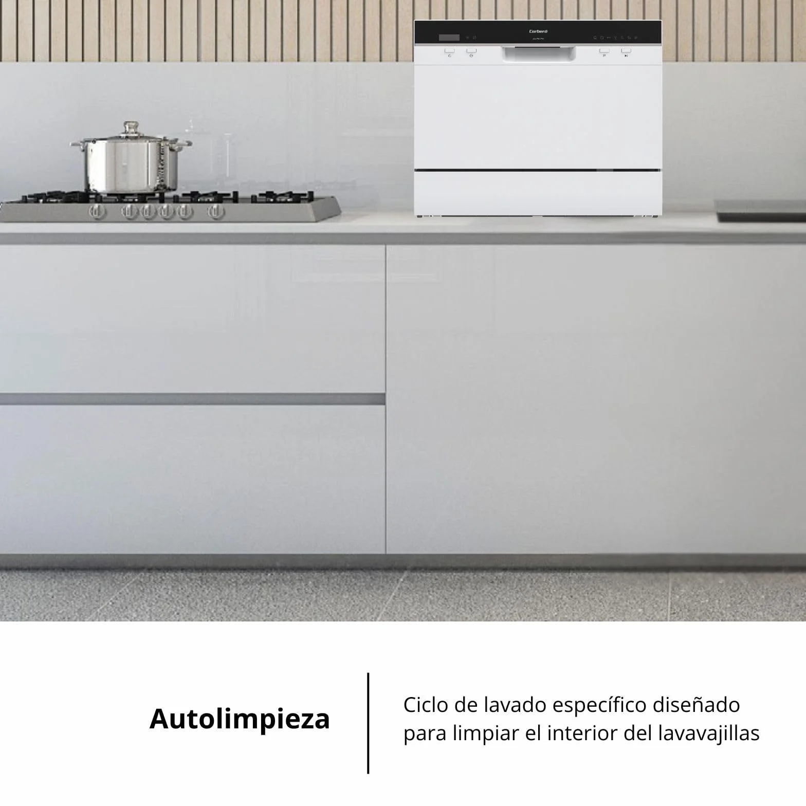 Corberó Lavavajillas Compacto Portátil CLVP607W 6 Cubiertos 7 Programas 49 dB Blanco