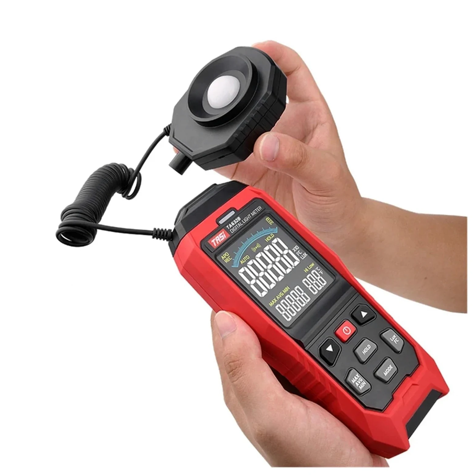 Espectrómetro, Medidor De Luz Digital TASI TA632A/B, Luxómetro Fotográfico, Iluminómetro De Sonda Desmontable, Fotómetro Lux/Fc, Comprobador Ambiental