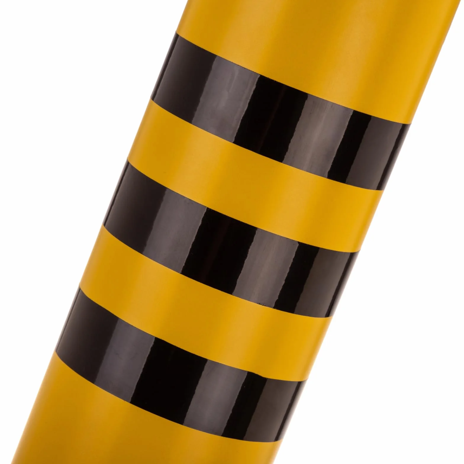 PrimeMatik Pilona bolardo de acero amarilla 110x1000mm