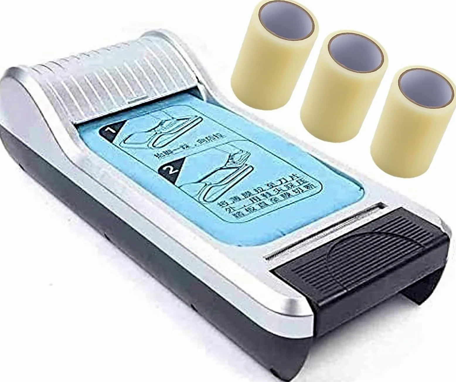 MáQuina AutomáTica Dispensadora de Cubre Calzado Desechable con PelíCula para Calzado, Incluye 3 Rollos de PelíCula y Es PortáTil
