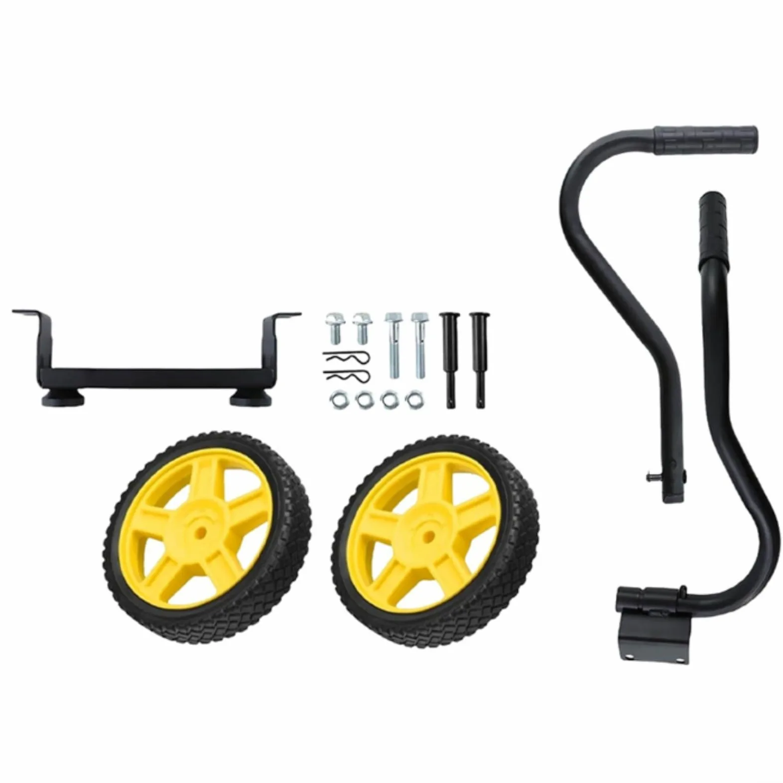Kit de rueda generadora amarilla resistente con maniobra de mango y neumáticos fiables, para unidades de 2800-4750 vatios