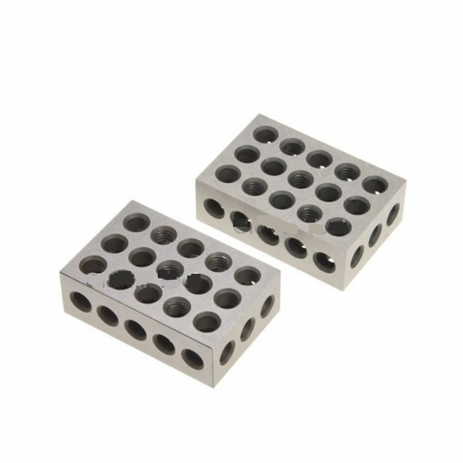 Bloques patrón paralelos Juego de bloques de sujeción paralelos con calibre de precisión de 23 orificios de 1, 2 y 3" con llave de tornillo(1-2-3 INCHwithwrench)