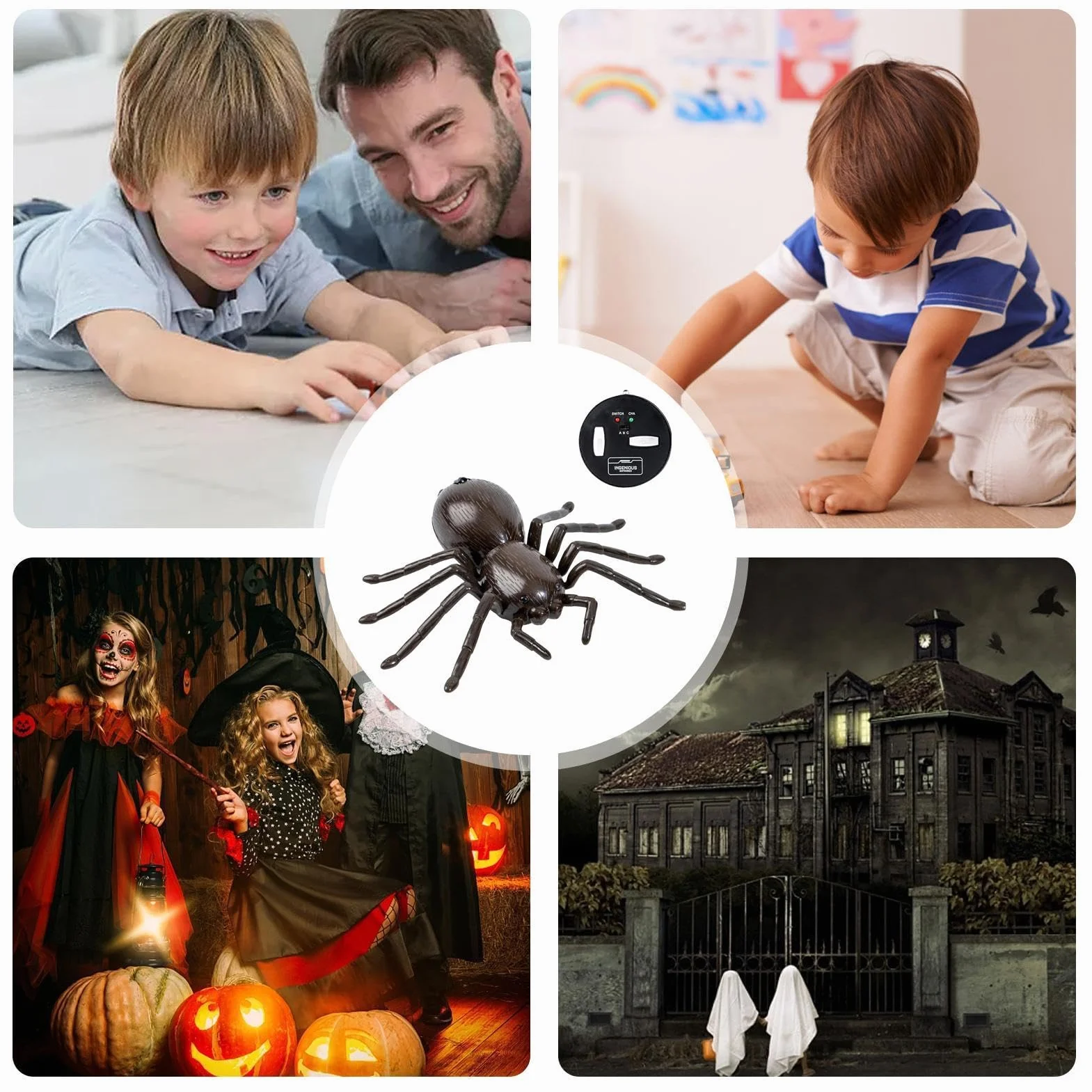 Control remoto Tarantula LED con patas móviles, animal robótico inalámbrico con ojos de escaneo rápido