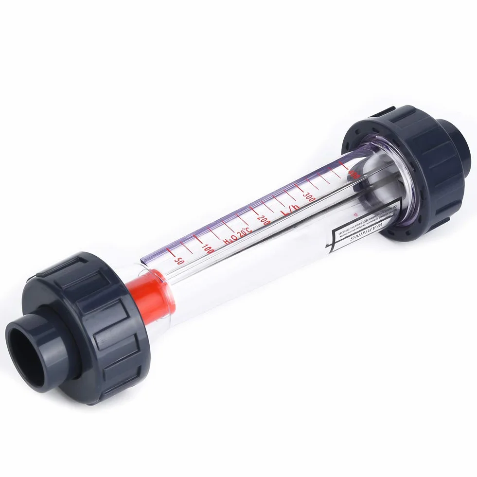 Medidor de Flujo de Líquido 40-400L/H Caudalimetro Agua Rotómetro Tubo Plástico LZS-20 (D)