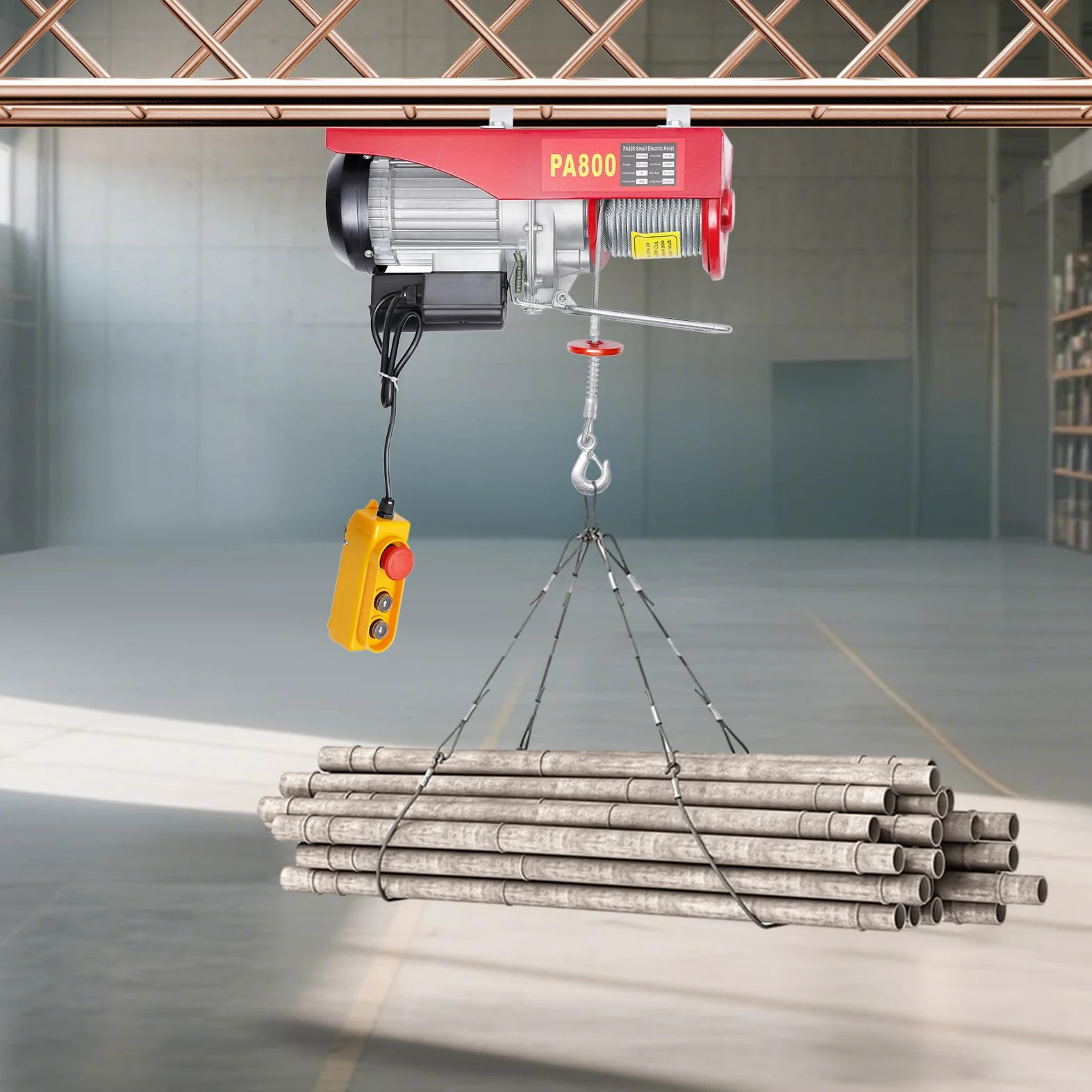 Polipastos eléctricos, 500 KG-1000 kg, cabrestante de polea, grúa, cabrestante de andamio, cabrestante de grúa, garaje, rotación de cable de 220 V 1600 W para fábricas, almacenes, construcción de