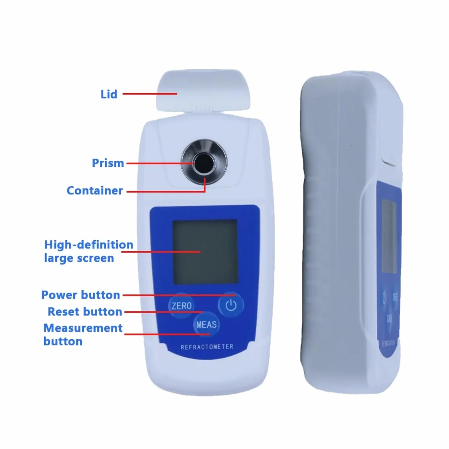 Refractómetro Digital Brix 32/55% medidor Brix compensación automática de temperatura índice de refracción probador de azúcar Respuesta Rápida(0-55)
