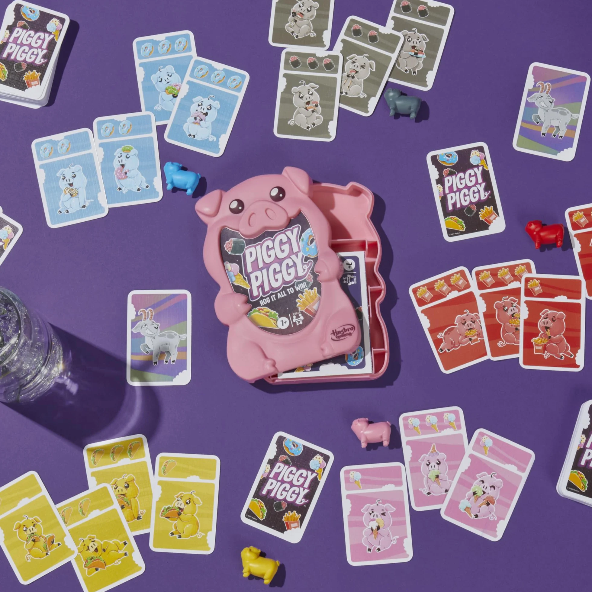 Hasbro Gaming Piggy Piggy Juego de Cartas 2-6 Jugadores 7 Años