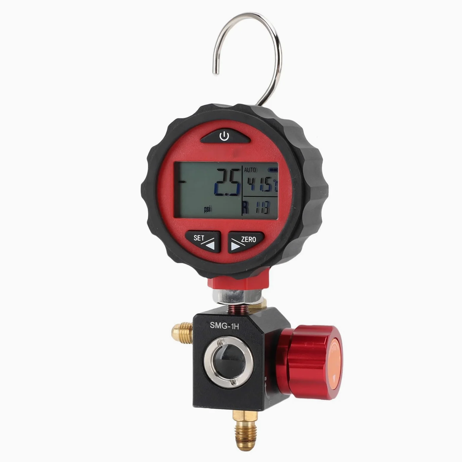 FTVOGUE Medidores Digitales HVAC, Manómetro Digital HVAC para Refrigeración Rango de Baja Presión -14,5 a 500 Psi, 87 Refrigerantes, 6 Unidades, Muestreo 1s para Técnicos de Aire Acondicionado