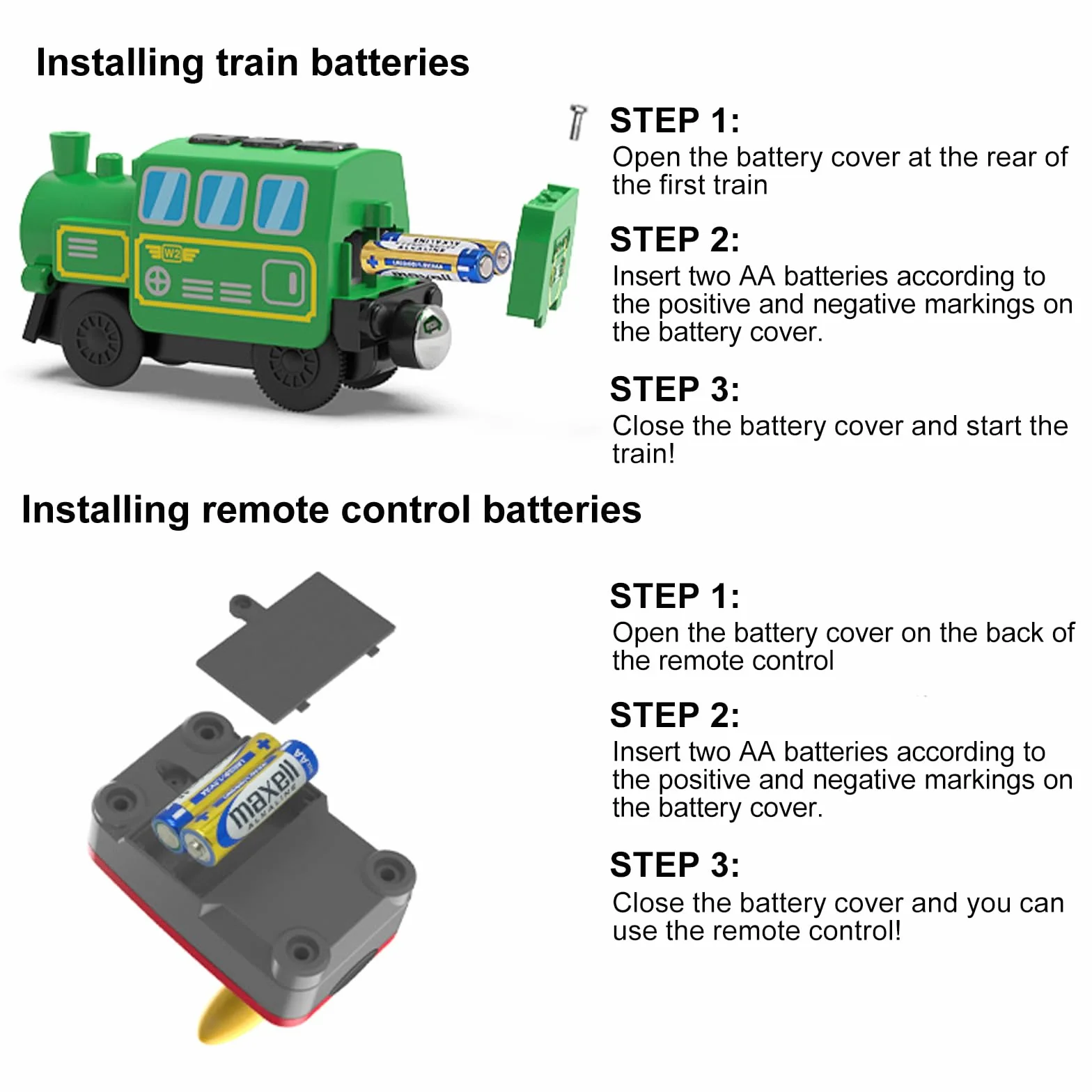 OBEST Tren Electrico Teledirigido para Niños con Luz y Sonido, Motorizado Magnético Control Remoto