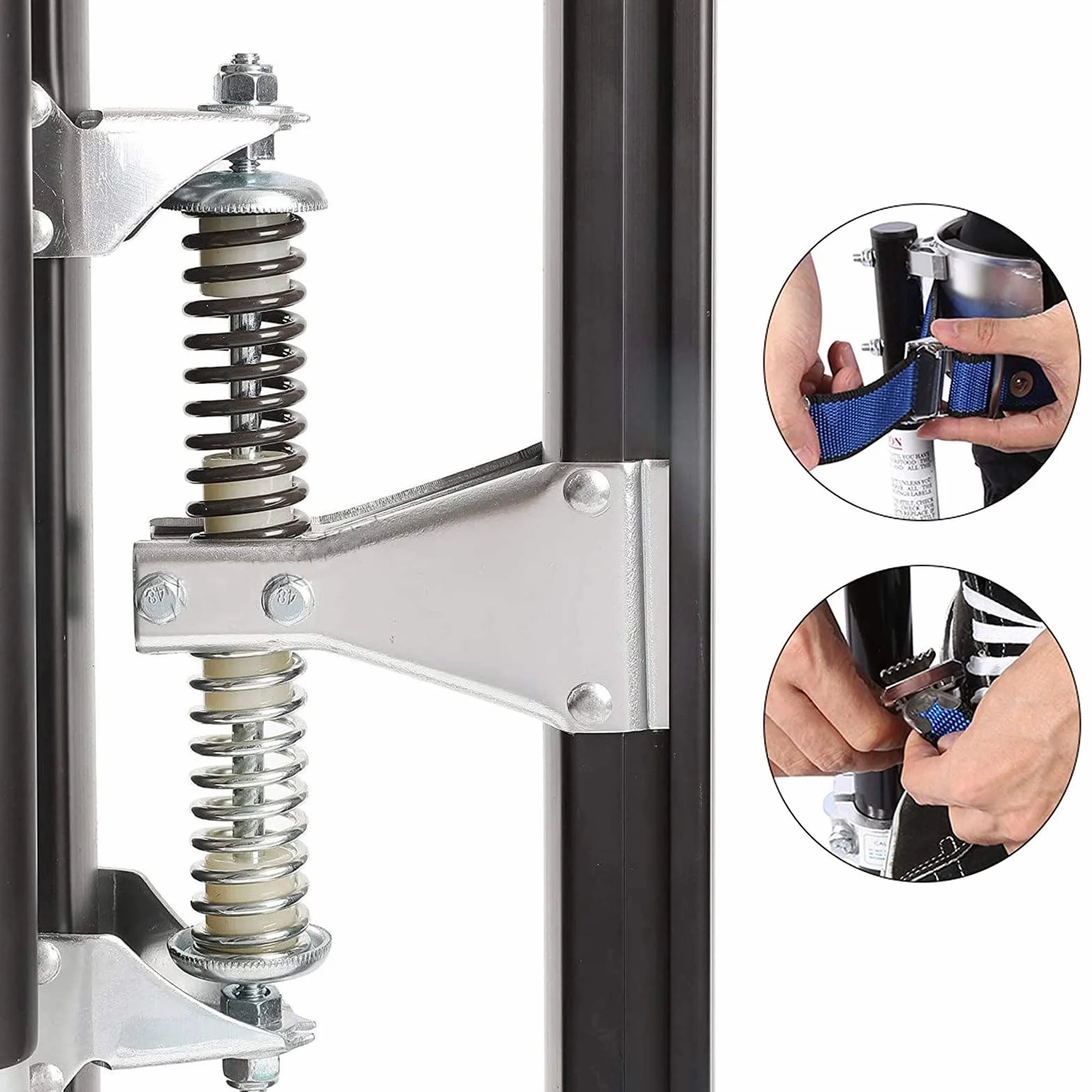 Zancos De Yeso Ajustables Profesionales De Aleación De Aluminio, Zancos de Trabajo Ajustables Pesado 46-76cm/61-101cm para Yeseros Jardineros Albañiles o Pintar,61-101cm/20-40in