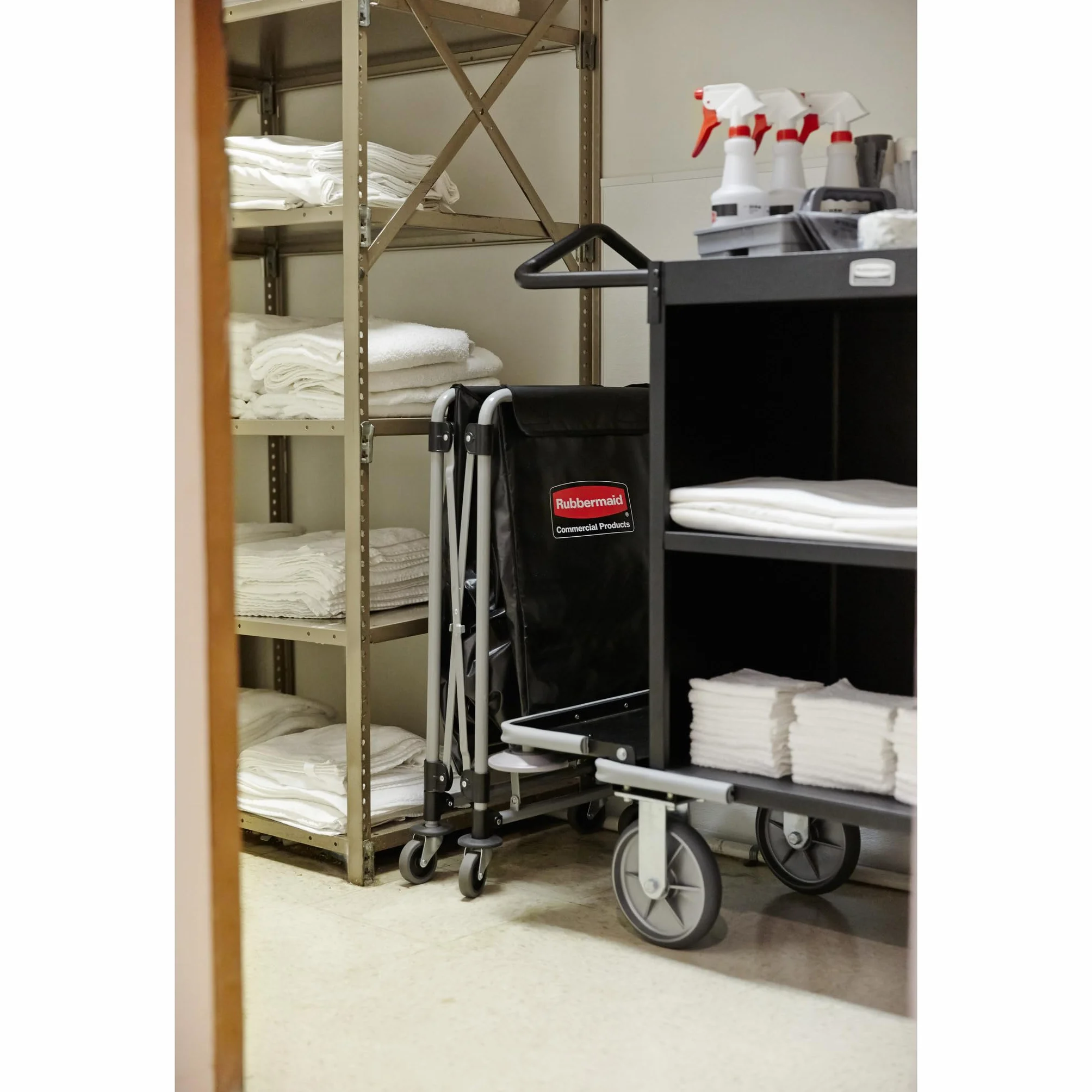 Rubbermaid Commercial Products 1871643 Carro X Plegable, Plata, 150L, 51.6 cm x 61.3 cm x 83.9 cm