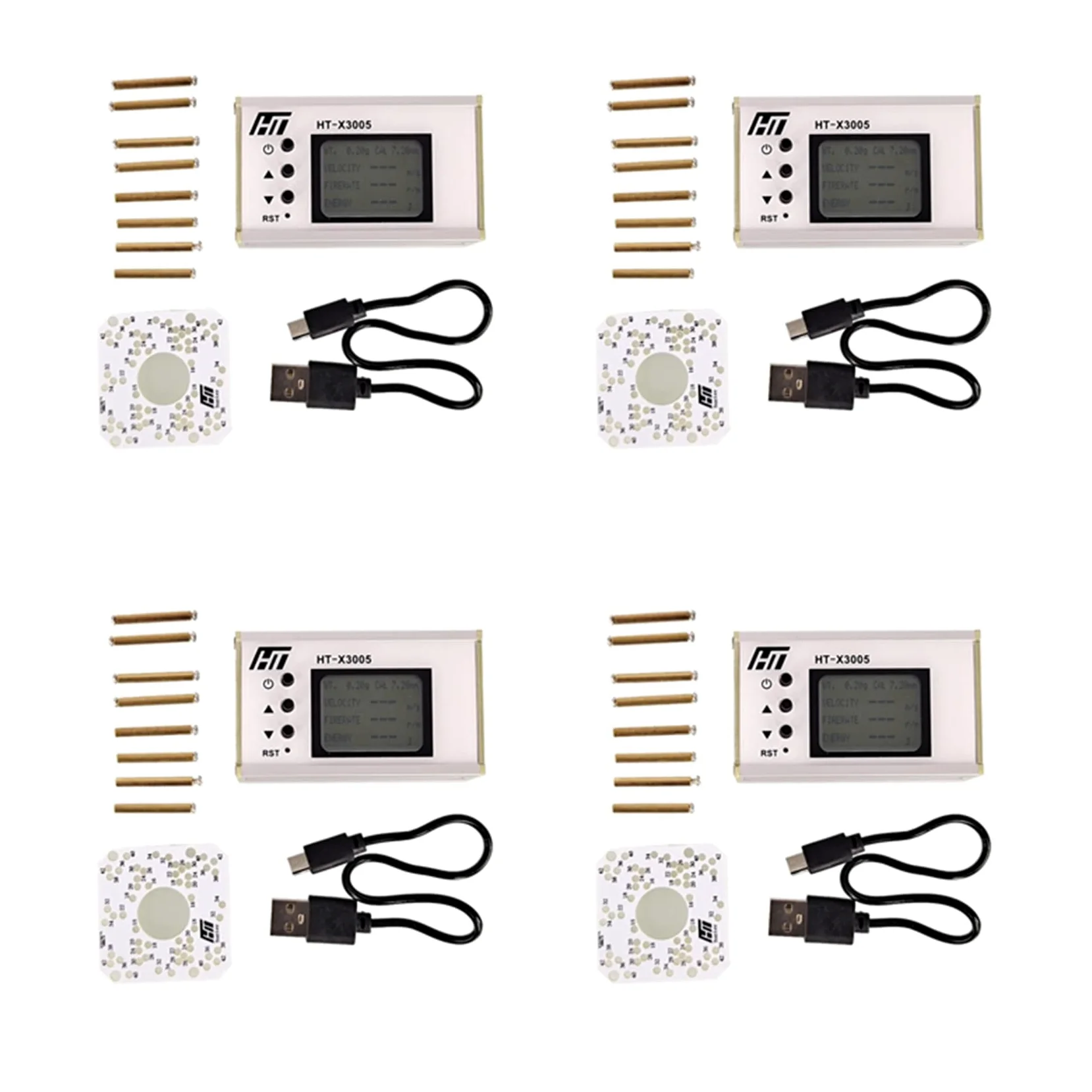 4X HT-X3005 Medidor de velocidad de bola Medición de energía Cronógrafo Probador de velocidad con retroiluminación LCD