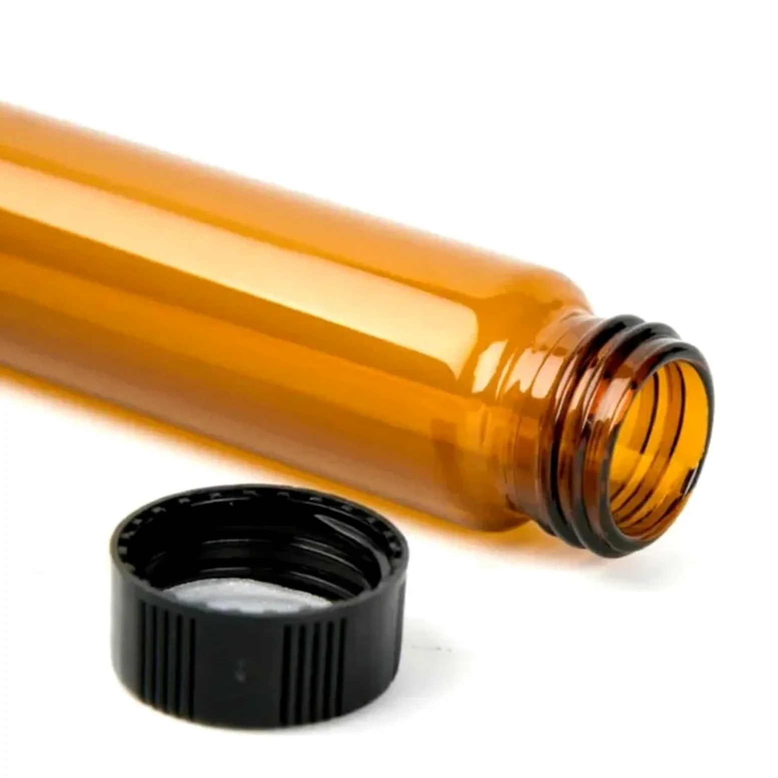 Frasco de vidrio para reactivos de laboratorio, Frascos de reactivo graduados de vidrio con tapón de rosca de plástico de 3 a 50 ml(5ml 100pcs)