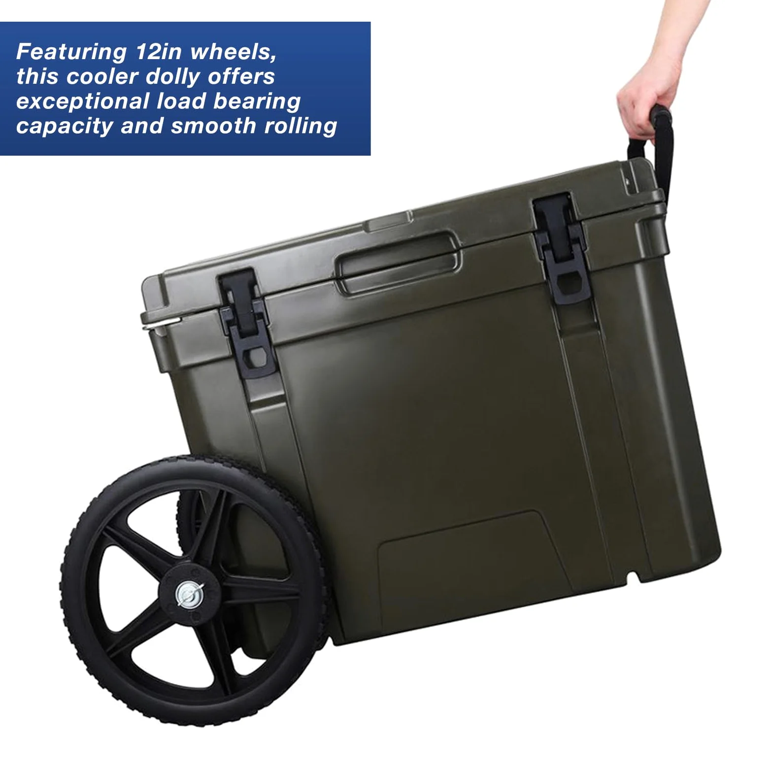 Kit de Carrito para Refrigerador Resistente con Ruedas de 12 Pulgadas para Facilitar el Transporte de Refrigeradores de 15,5 a 17,5 Pulgadas en Exteriores