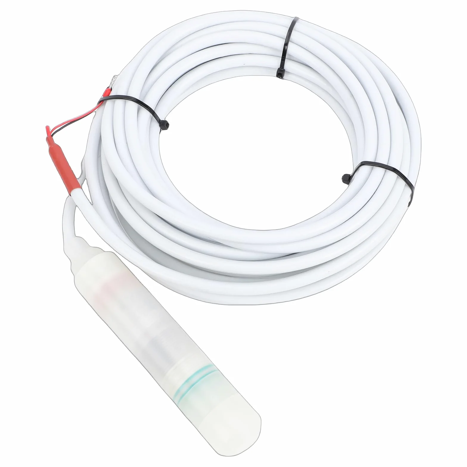 Fockety Sensor de Nivel de Agua, Transmisor Sumergible Capacitivo Cerámico de Precisión de 0,25% FS, Sensor de Nivel de Líquido con Cable de 10 M para Tanques Pantalla Digital Inversor PLC (Rango