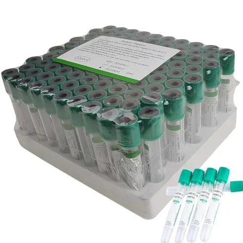 Tubos de recogida de sangre, anticoagulante de heparina, diseño de tapón de rosca para almacenamiento a prueba de fugas, muestreo seguro
