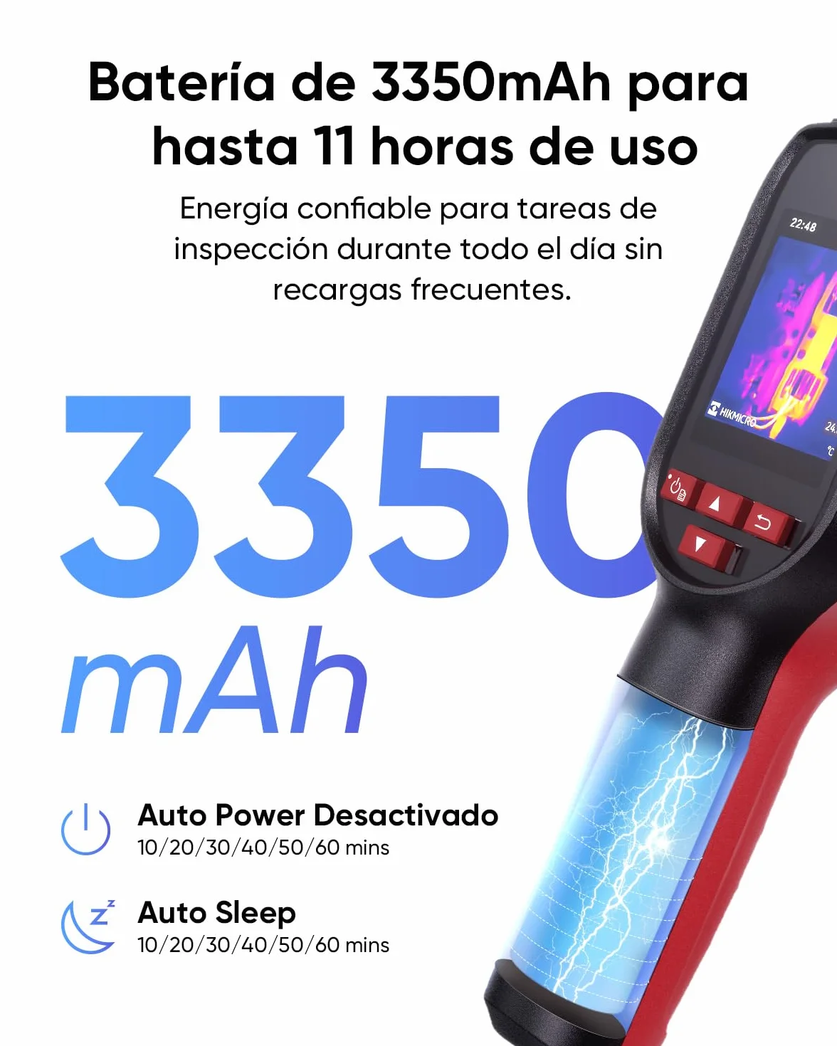 HIKMICRO D01 Cámara Térmica 240x240 SuperScene 96x96 3350mAh 11h Grabación Fotos Video 50° FOV