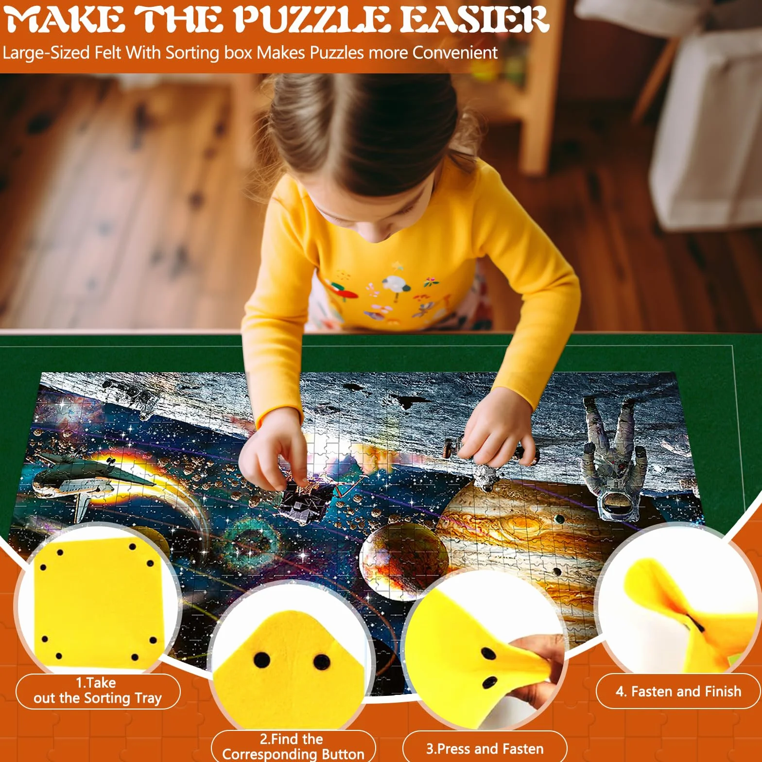 MOYKSRR Tapete Puzzle, Estera de Rompecabezas Portátil, Puzzle Mat Roll Up para 1000-3000 Piezas