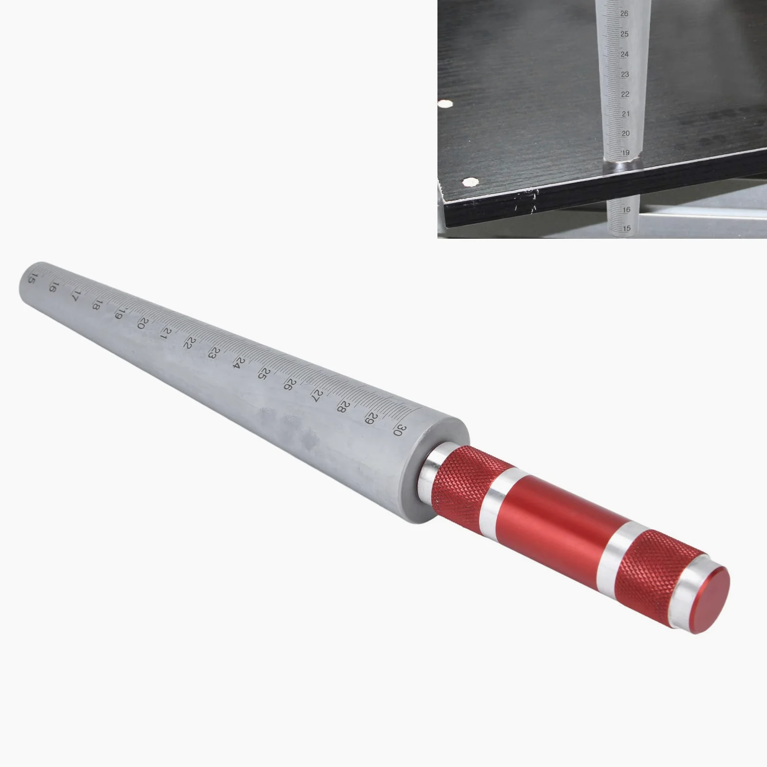 Galga de espesores, Regla de diámetro interior de acero inoxidable, Regla cónica con orificio resistente al desgaste, Calibre de apertura para tubos de plástico