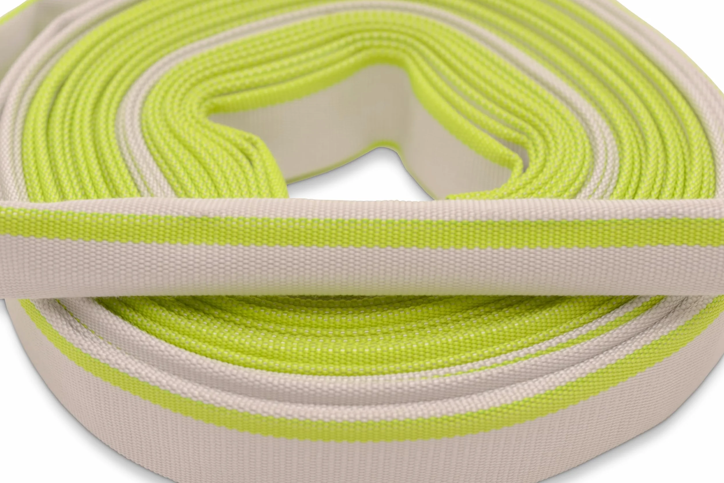 Ø 3 pulgadas - 75 mm, manguera plana de 50 m | Manguera de construcción | Manguera industrial | Caucho sintético, blanco con verde, 10 bar, -20°C a +60°C