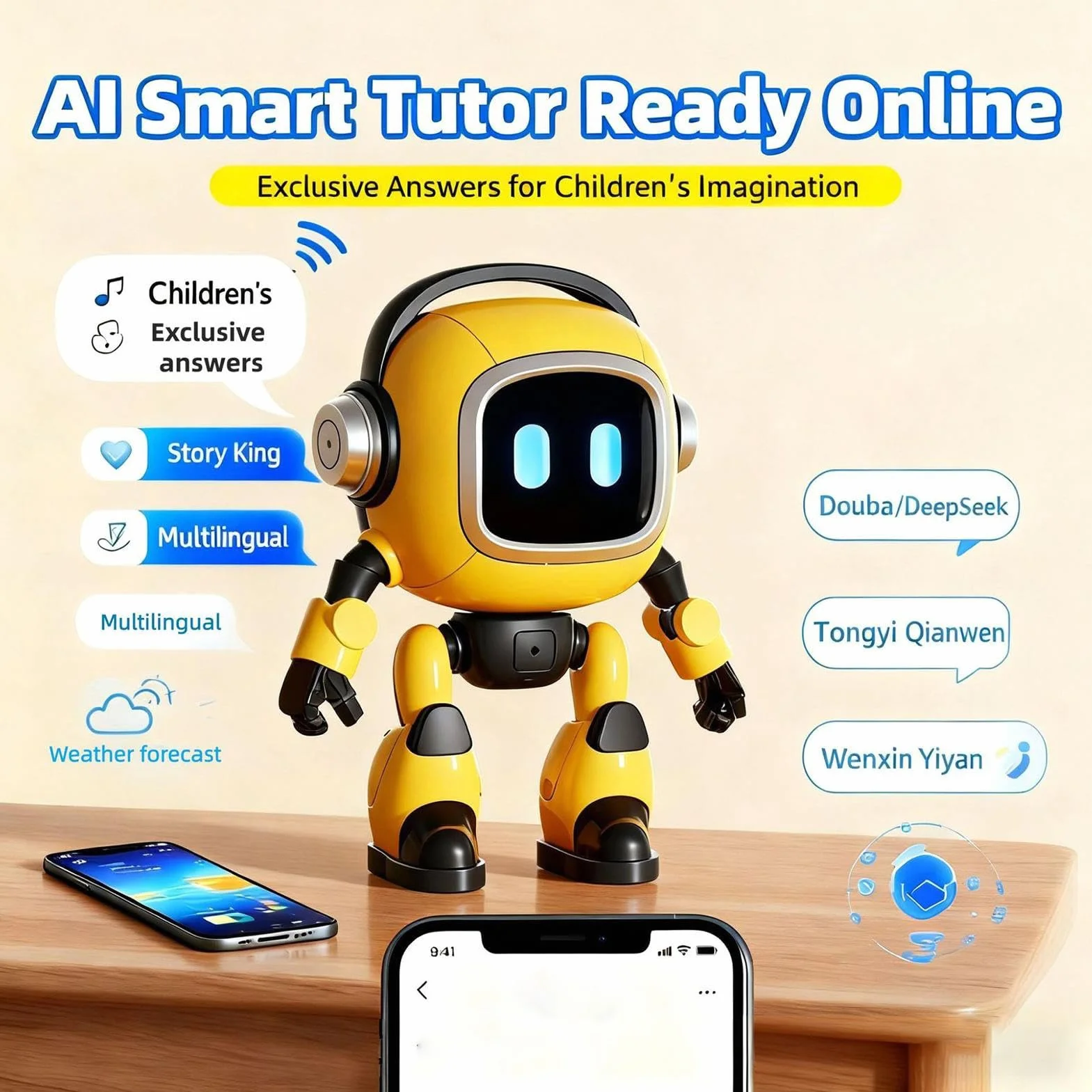 Robot Inteligente AI Interactivo Programable para Adultos y Niños, Educativo