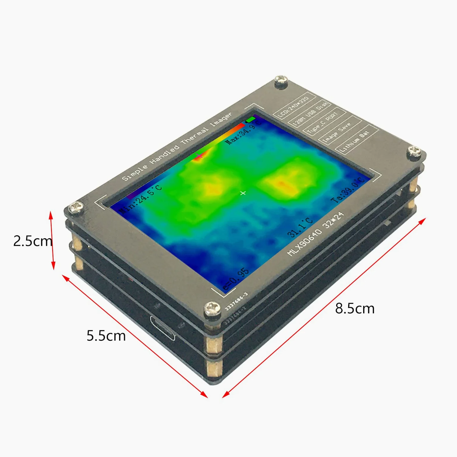 Inmersión térmica infrarroja con sensor térmico infrarrojo de alta precisión para detección de temperatura