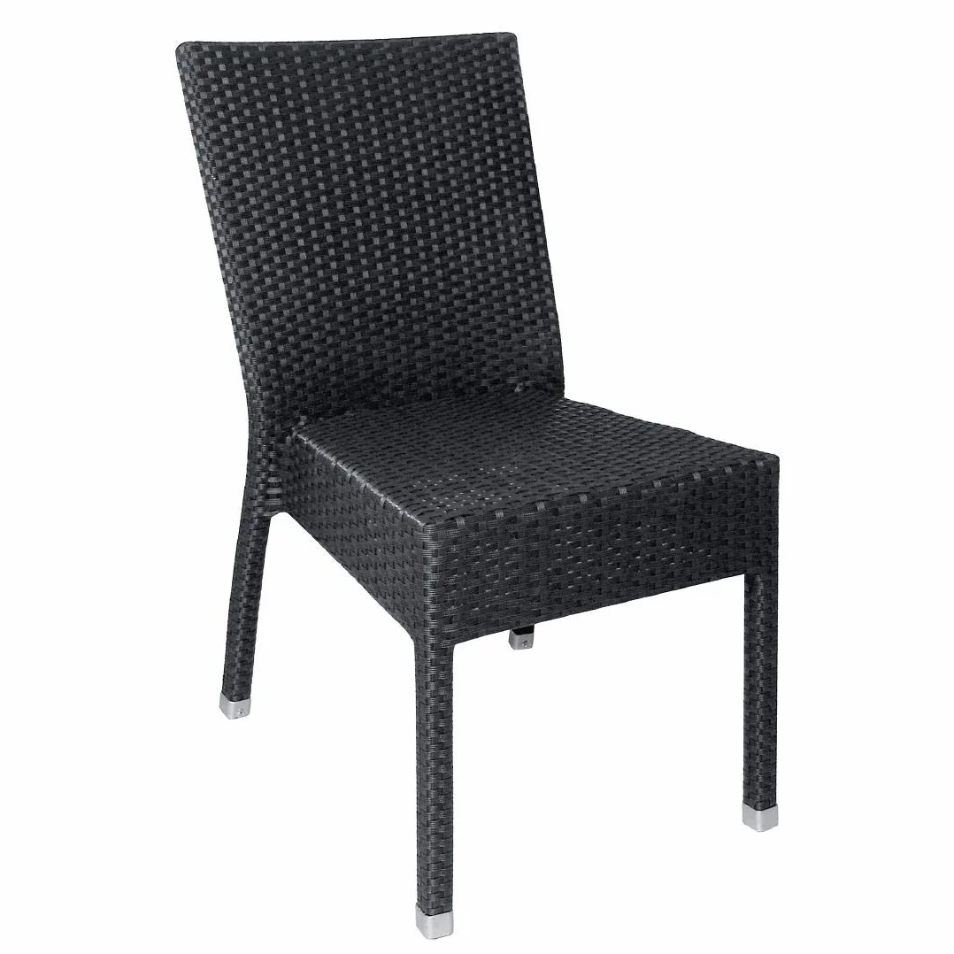 Bolero cf159 Mimbre Laterales Silla, carbón (Pack de 4)