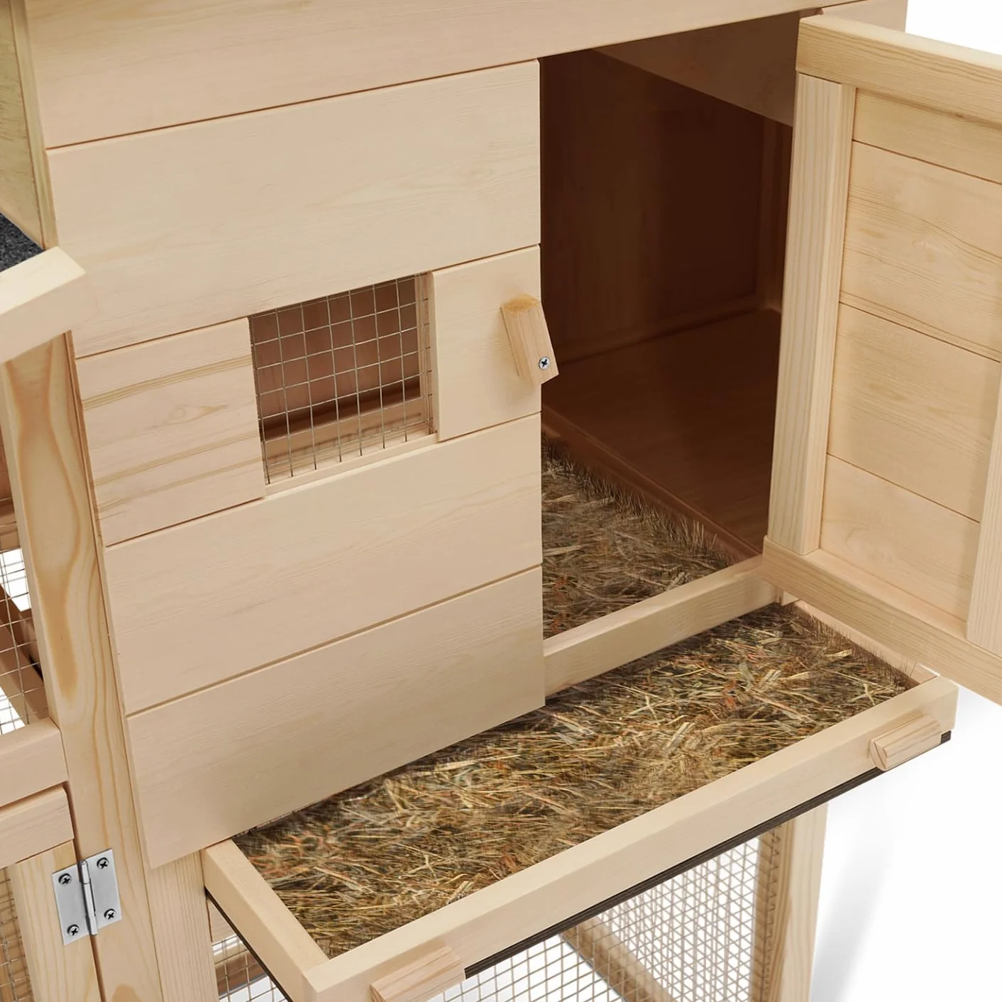 IDMarket – Gallinero con ponedero y caseta de madera