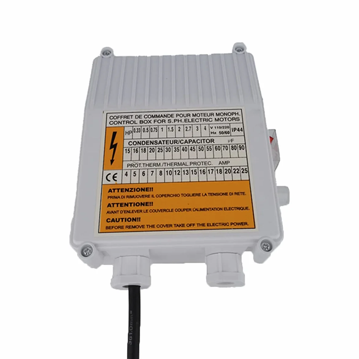 0,75Kw 1HP Bomba para Pozo Sumergible Flujo máximo 5,6m³/h Altura máxima de transporte 72m 236 pies Salida de 1.5" con cable de 65,6 pies para riego de agricultura de jardines industriale