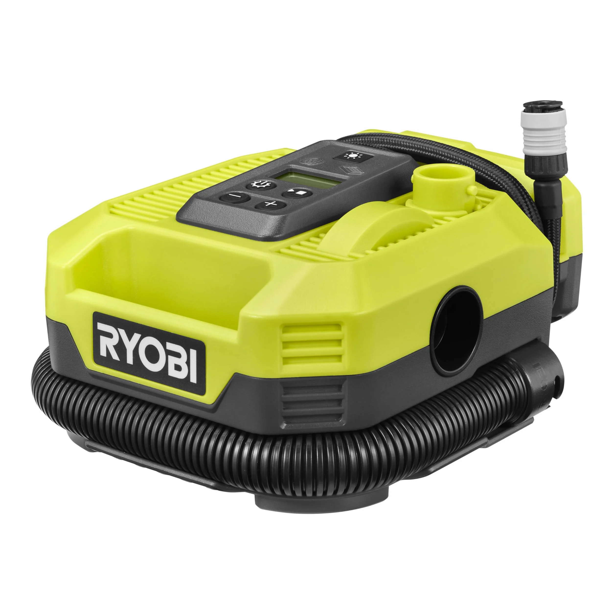 Ryobi RMI18 Compresor Inflador Inalámbrico 18V One+ 11 Bar 500 L/min 3 Puntas