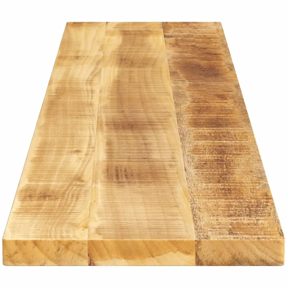 vidaXL Tablero de Mesa Rectangular Madera Mango Rugosa 180x40x3,8 cm, Superficie de Mesa, Tablero de Mesa de Madera, Tablero de Mesa de Centro