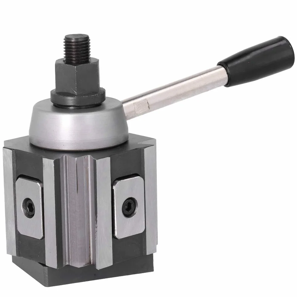 Portaherramientas de Cambio Rápido de Poste de 6-12 Pulgadas, CNC 250-100 Torno de Poste de Herramienta de Cambio Rápido AXA Portaherramientas de Torneado de Columna Tipo Pistón