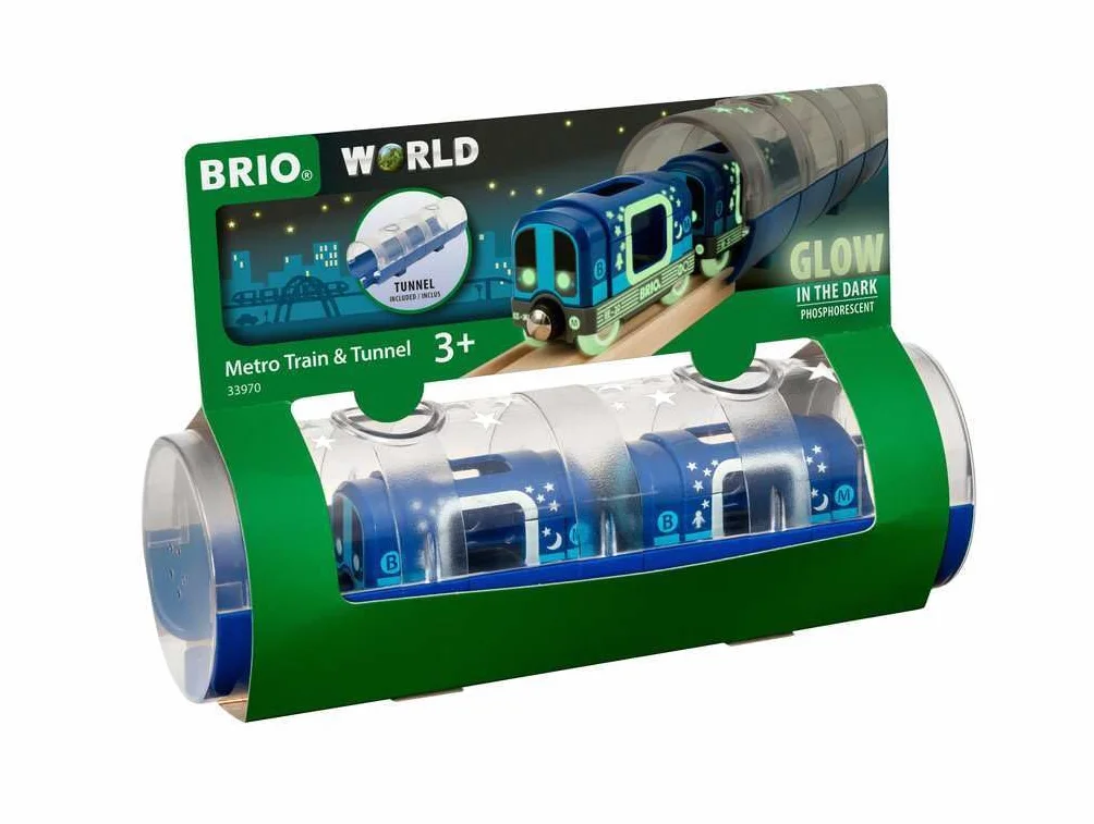 BRIO World Set de Metro y Túnel, Tren Juguete, Juguetes Niños 3 Años, Juegos Educativos