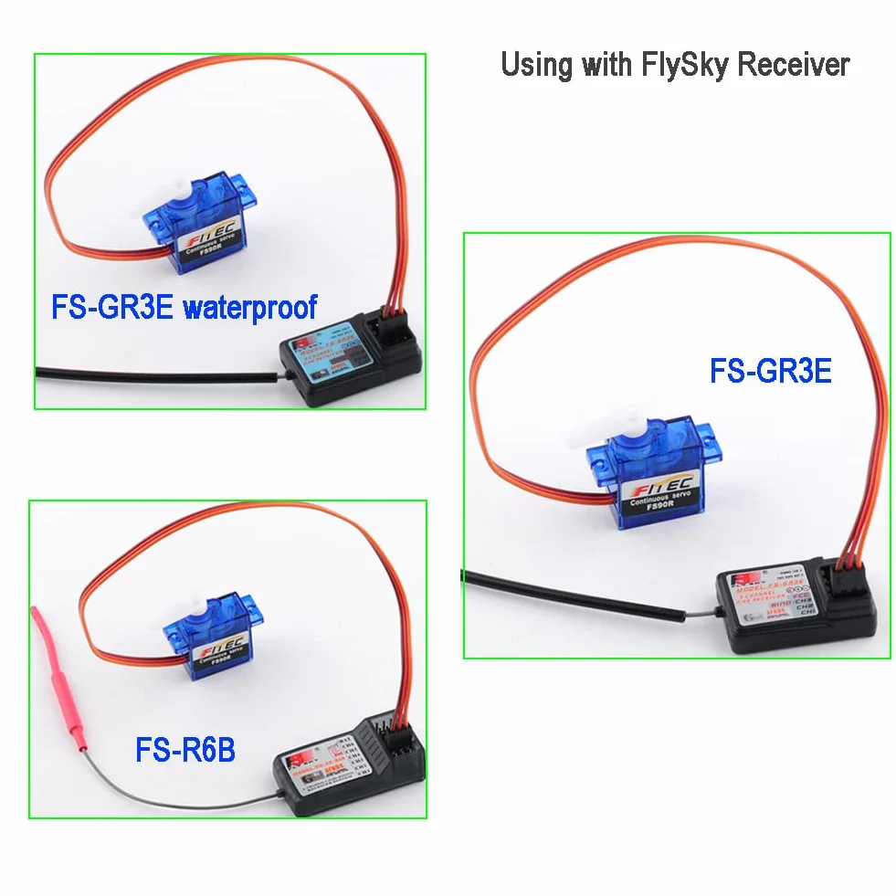 Feetech FS90R Servo analógico rotación micro continua 360° rueda neumático RC robot Arduino Microbit paquete 2