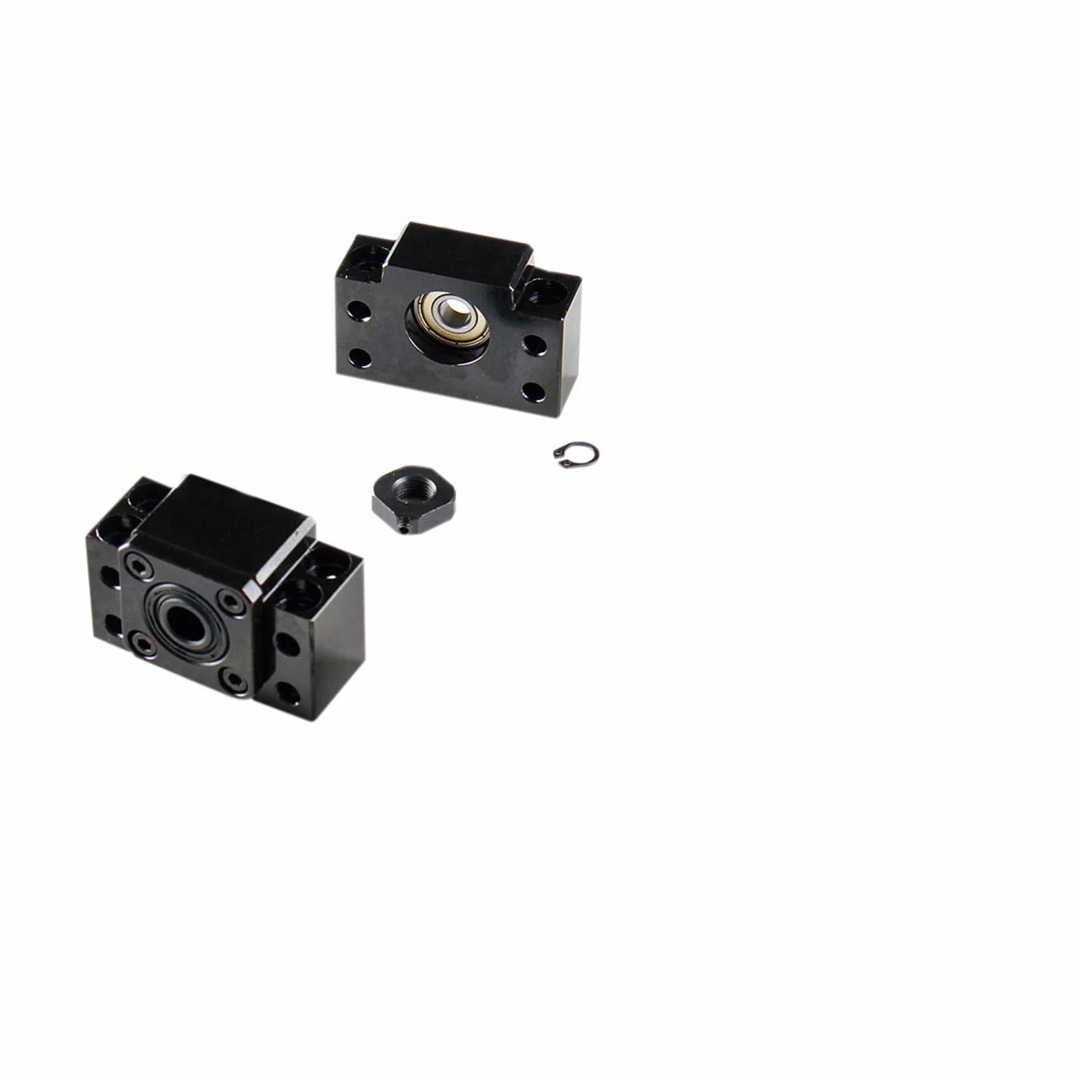 SFU1605 Husillo de bolas de 1200 mm, tornillo de potencia de acero inoxidable con soporte BK12/BF12, carcasa de tuerca DSG16H y juego de embrague CNC