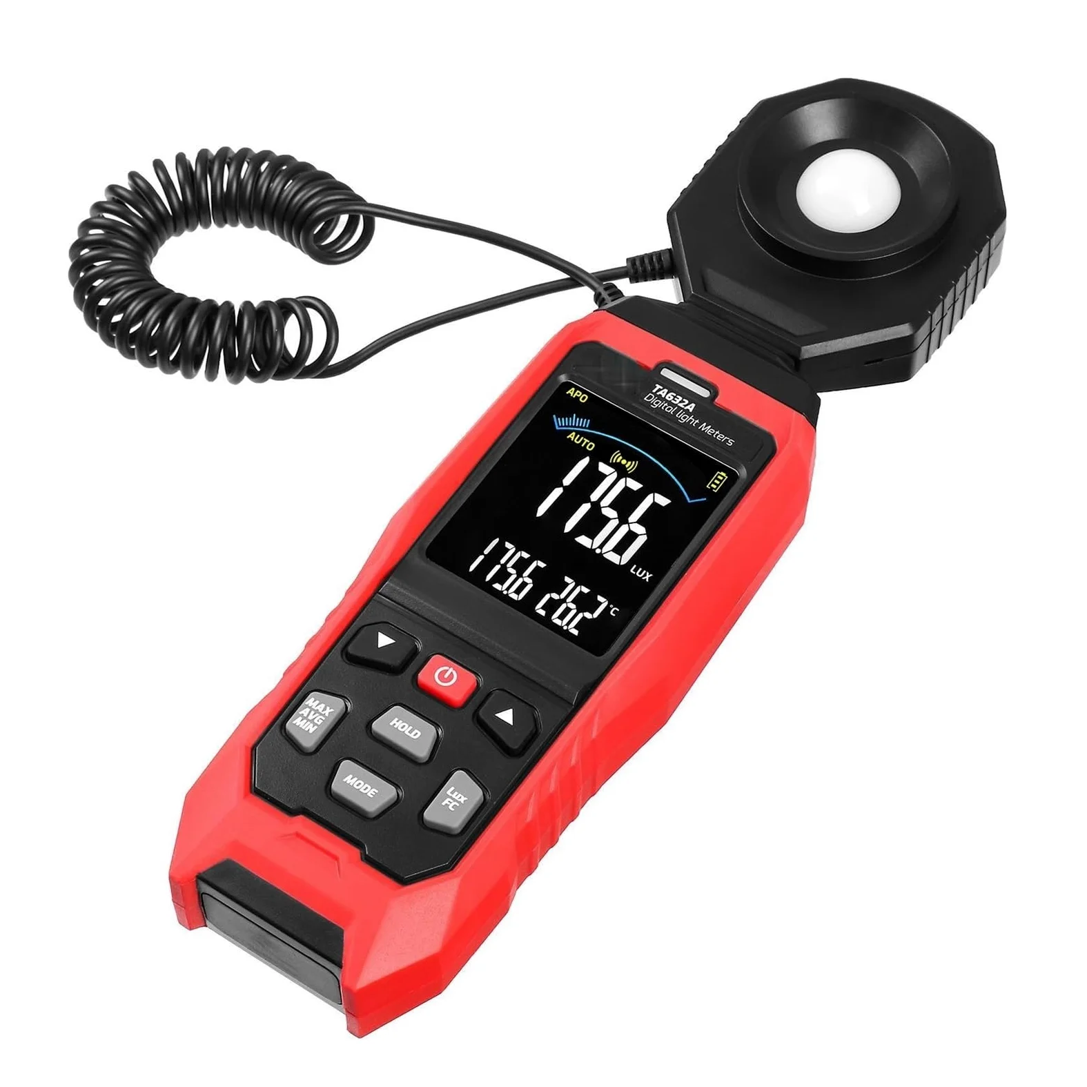 Espectrómetros, Medidor De Luz Digital LCD TA632A Lux Iluminómetro Luminómetro Fotómetro Luxómetro 0-200000