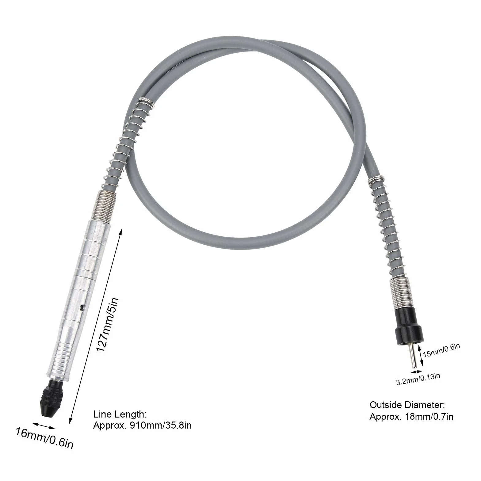 Eje Flexible de Amoladora de Alta Dureza Reemplazo Duradero para Amoladora Eléctrica