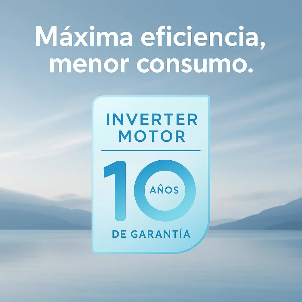 Lavadora VOK EVW-6BAWL2410 6kg 1000 RPM Motor Inverter Clase A Fondo Reducido 42cm Blanca