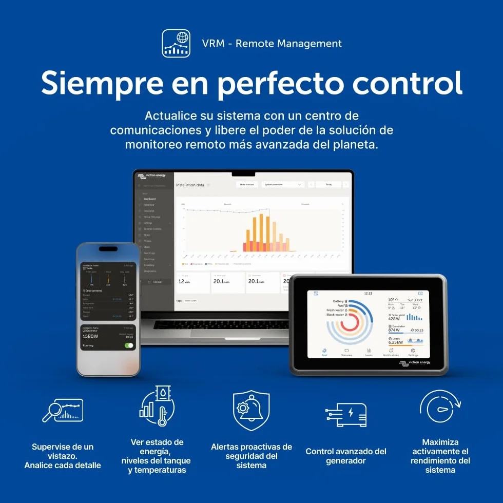 Victron Energy SmartSolar MPPT Tr VE.Can 250V 85 amperios 12/24/36/48-Voltios Controlador de Carga Solar (Bluetooth)