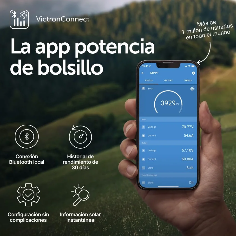 Victron Energy SmartSolar MPPT 150V 45A 12/24/36/48V Controlador de Carga Solar Bluetooth